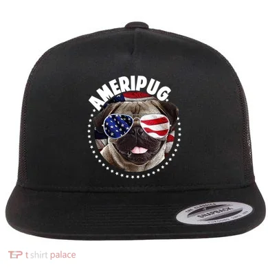 Ameripug Flat Bill Trucker Hat