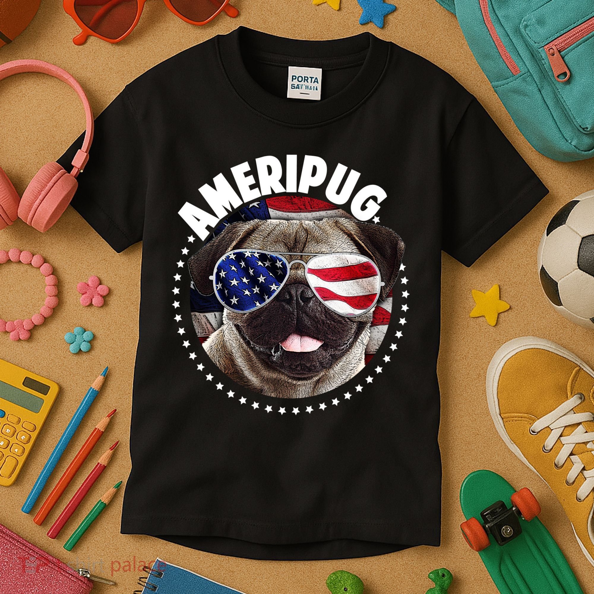 Ameripug Kids T-Shirt