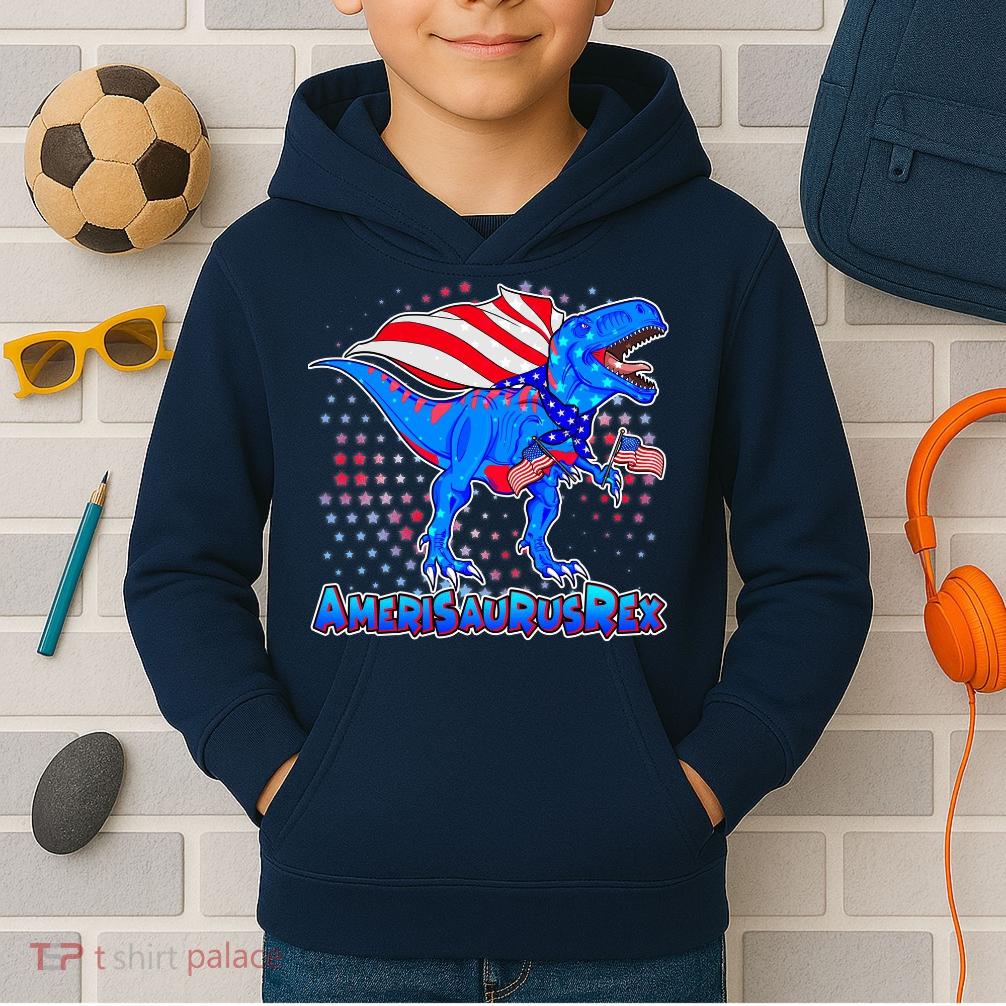 Amerisaurus Rex Kids Hoodie