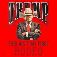AinT My First Rodeo Donald Trump Western Cowboy Santa Hat thumb 1
