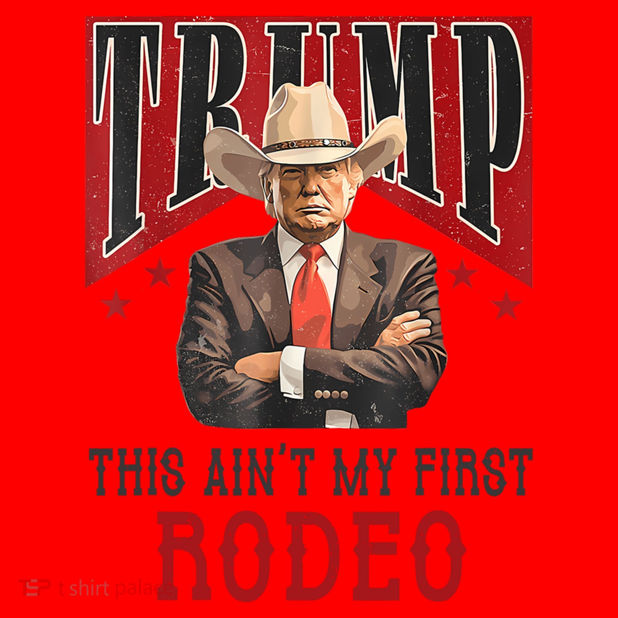 AinT My First Rodeo Donald Trump Western Cowboy Santa Hat