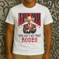 AinT My First Rodeo Donald Trump Western Cowboy T-Shirt thumb 3