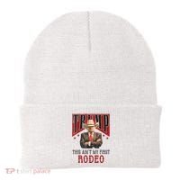 AinT My First Rodeo Donald Trump Western Cowboy Beanie thumb 0