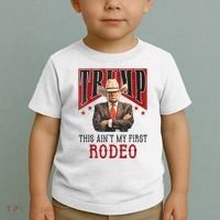 AinT My First Rodeo Donald Trump Western Cowboy Toddler T-Shirt thumb 2