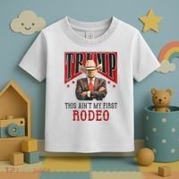AinT My First Rodeo Donald Trump Western Cowboy Toddler T-Shirt thumb 3