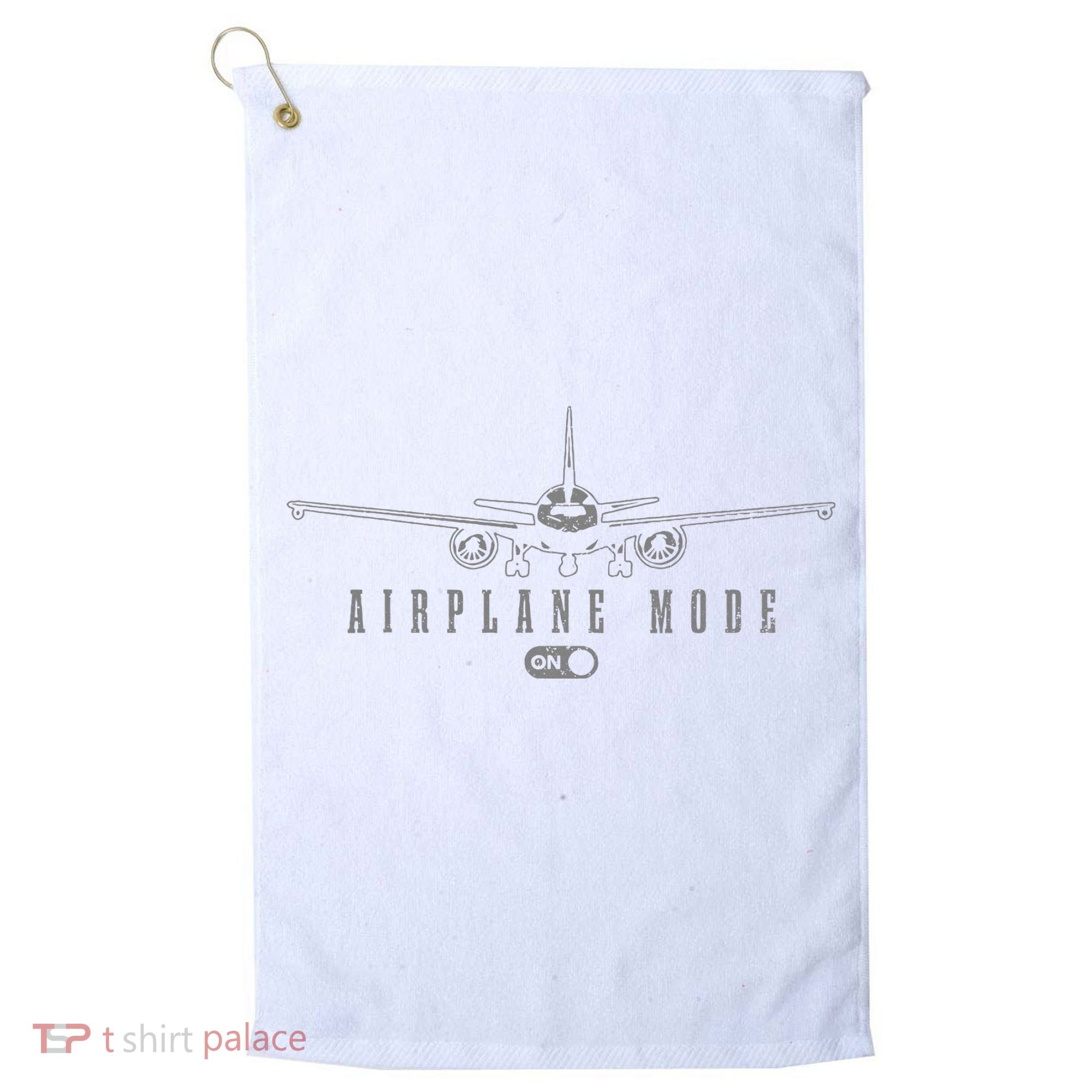 Airplane Mode Funny Pilot Aviation Golf Towel