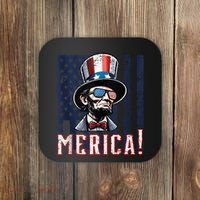 Abe Merica Flag Patriotic Abraham Lincoln 4th Of July Tank Top Coaster thumb 0