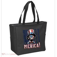 Abe Merica Flag Patriotic Abraham Lincoln 4th Of July Tank Top Tote Bag thumb 2