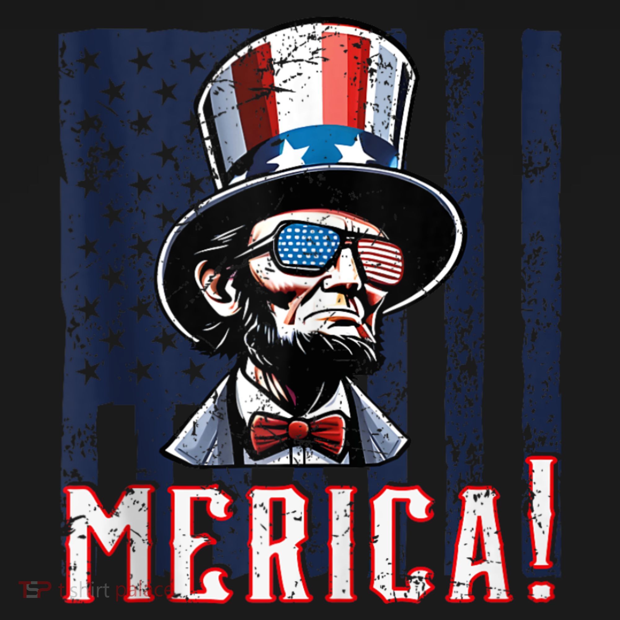 Abe Merica Flag Patriotic Abraham Lincoln 4th Of July Tank Top Tote Bag