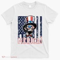 Abe Merica Flag Patriotic Abraham Lincoln 4th Of July Tank Top T-Shirt thumb 0