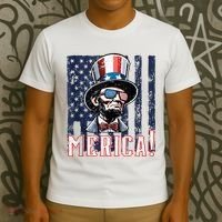 Abe Merica Flag Patriotic Abraham Lincoln 4th Of July Tank Top T-Shirt thumb 3