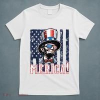 Abe Merica Flag Patriotic Abraham Lincoln 4th Of July Tank Top T-Shirt thumb 5