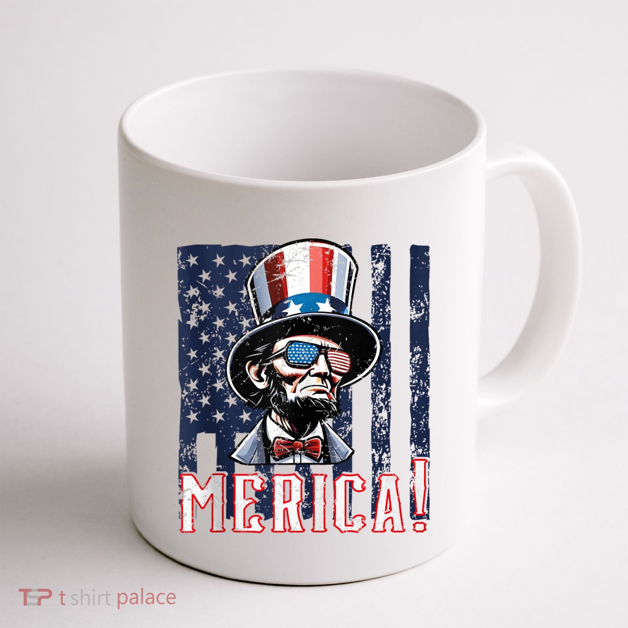 Abe Merica Flag Patriotic Abraham Lincoln 4th Of July Tank Top Coffee Mug