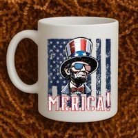 Abe Merica Flag Patriotic Abraham Lincoln 4th Of July Tank Top Coffee Mug thumb 2