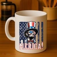 Abe Merica Flag Patriotic Abraham Lincoln 4th Of July Tank Top Coffee Mug thumb 4