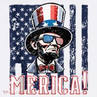 Abe Merica Flag Patriotic Abraham Lincoln 4th Of July Tank Top Mousepad thumb 1
