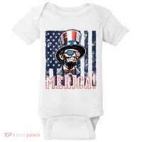 Abe Merica Flag Patriotic Abraham Lincoln 4th Of July Tank Top Baby Bodysuit thumb 0