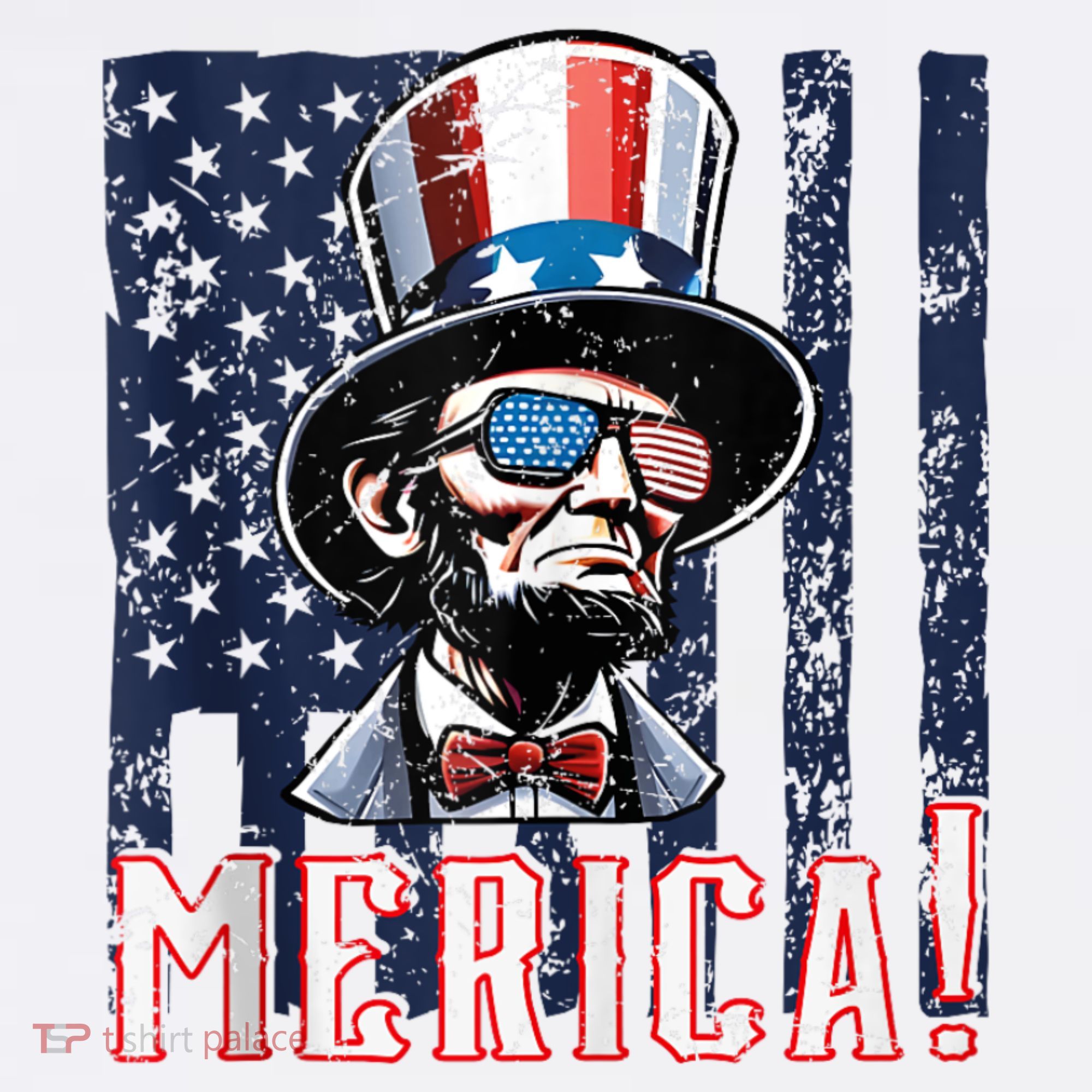 Abe Merica Flag Patriotic Abraham Lincoln 4th Of July Tank Top Baby Bodysuit