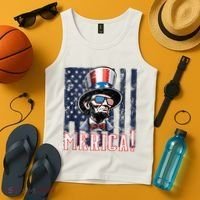Abe Merica Flag Patriotic Abraham Lincoln 4th Of July Tank Top Tank Top thumb 4