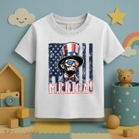 Abe Merica Flag Patriotic Abraham Lincoln 4th Of July Tank Top Toddler T-Shirt thumb 3