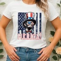 Abe Merica Flag Patriotic Abraham Lincoln 4th Of July Tank Top Women's T-Shirt thumb 2