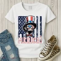 Abe Merica Flag Patriotic Abraham Lincoln 4th Of July Tank Top Women's T-Shirt thumb 3