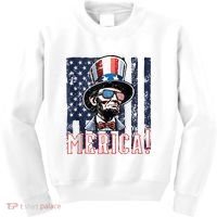 Abe Merica Flag Patriotic Abraham Lincoln 4th Of July Tank Top Kids Sweatshirt thumb 0