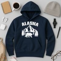Alaska Mountains Forest Hunting Usa Hoodie thumb 3
