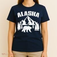 Alaska Mountains Forest Hunting Usa T-Shirt thumb 4