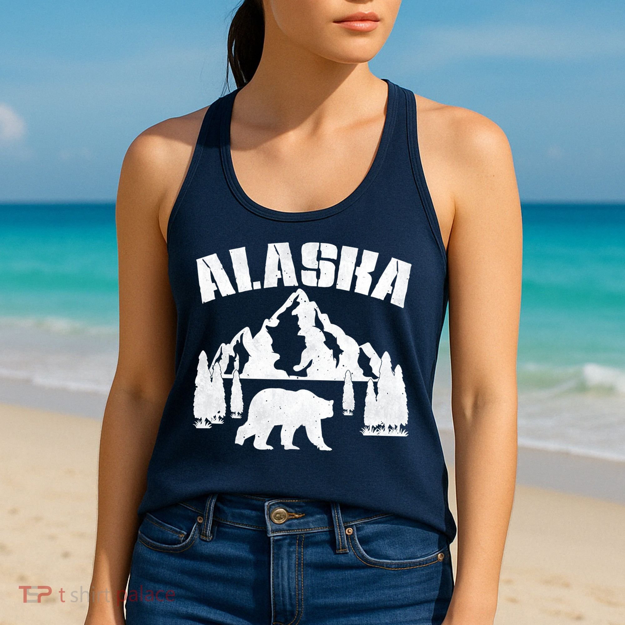 Alaska Mountains Forest Hunting Usa Women's Tank Top