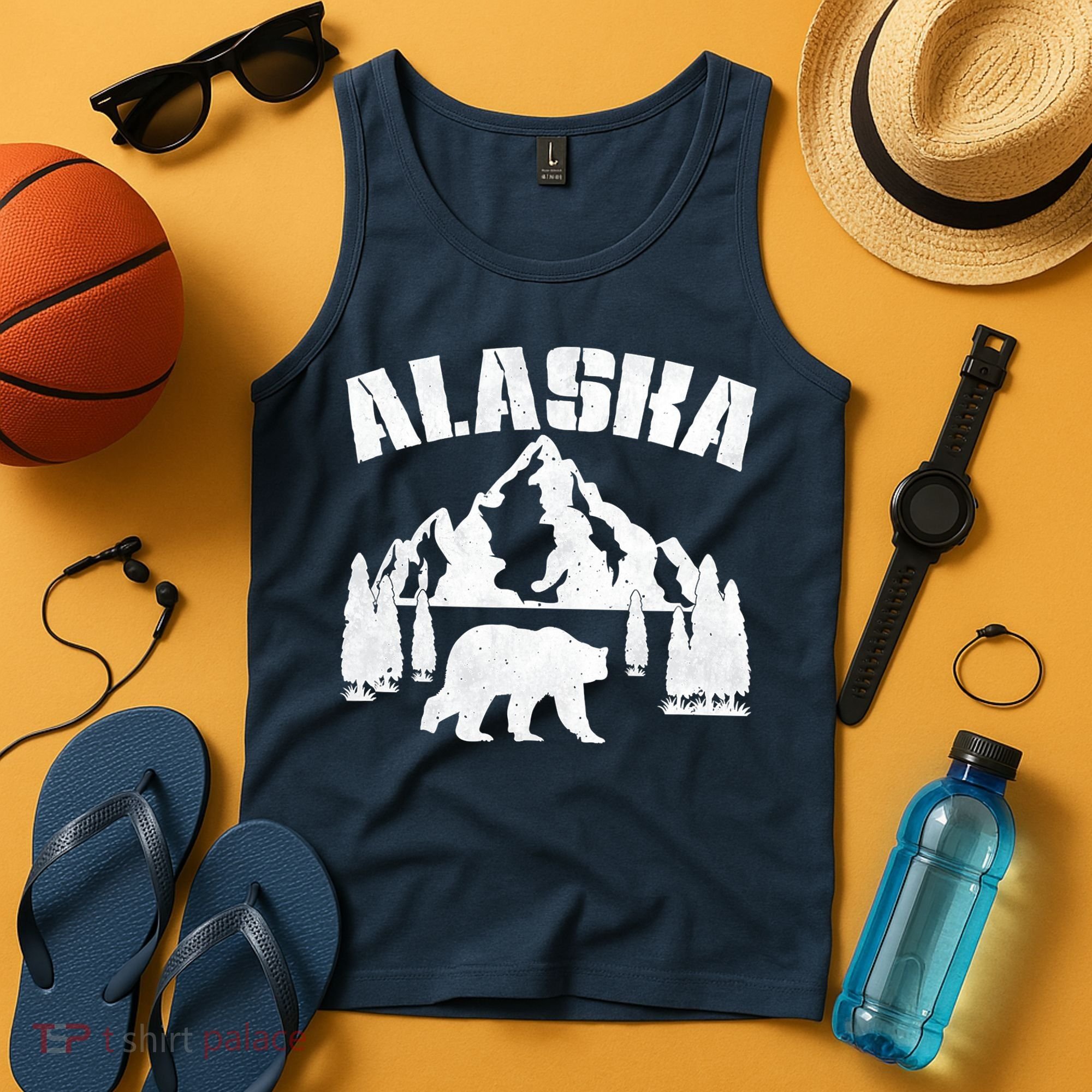 Alaska Mountains Forest Hunting Usa Tank Top