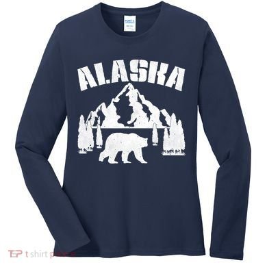 Alaska Mountains Forest Hunting Usa Women's Long Sleeve Shirt