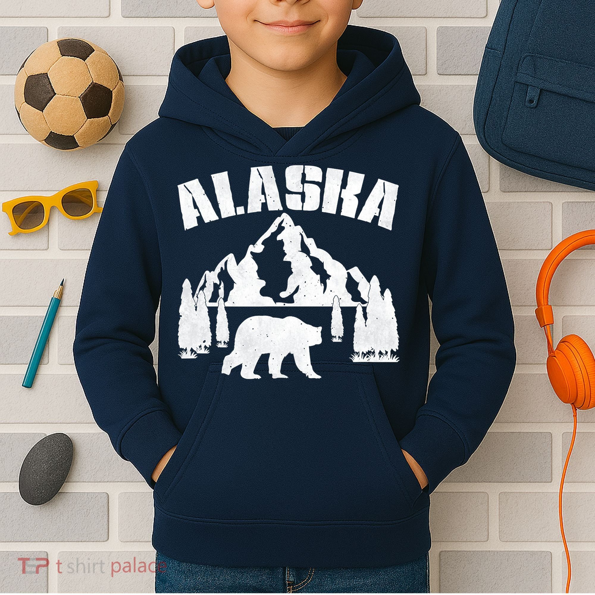 Alaska Mountains Forest Hunting Usa Kids Hoodie