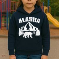 Alaska Mountains Forest Hunting Usa Kids Hoodie thumb 3