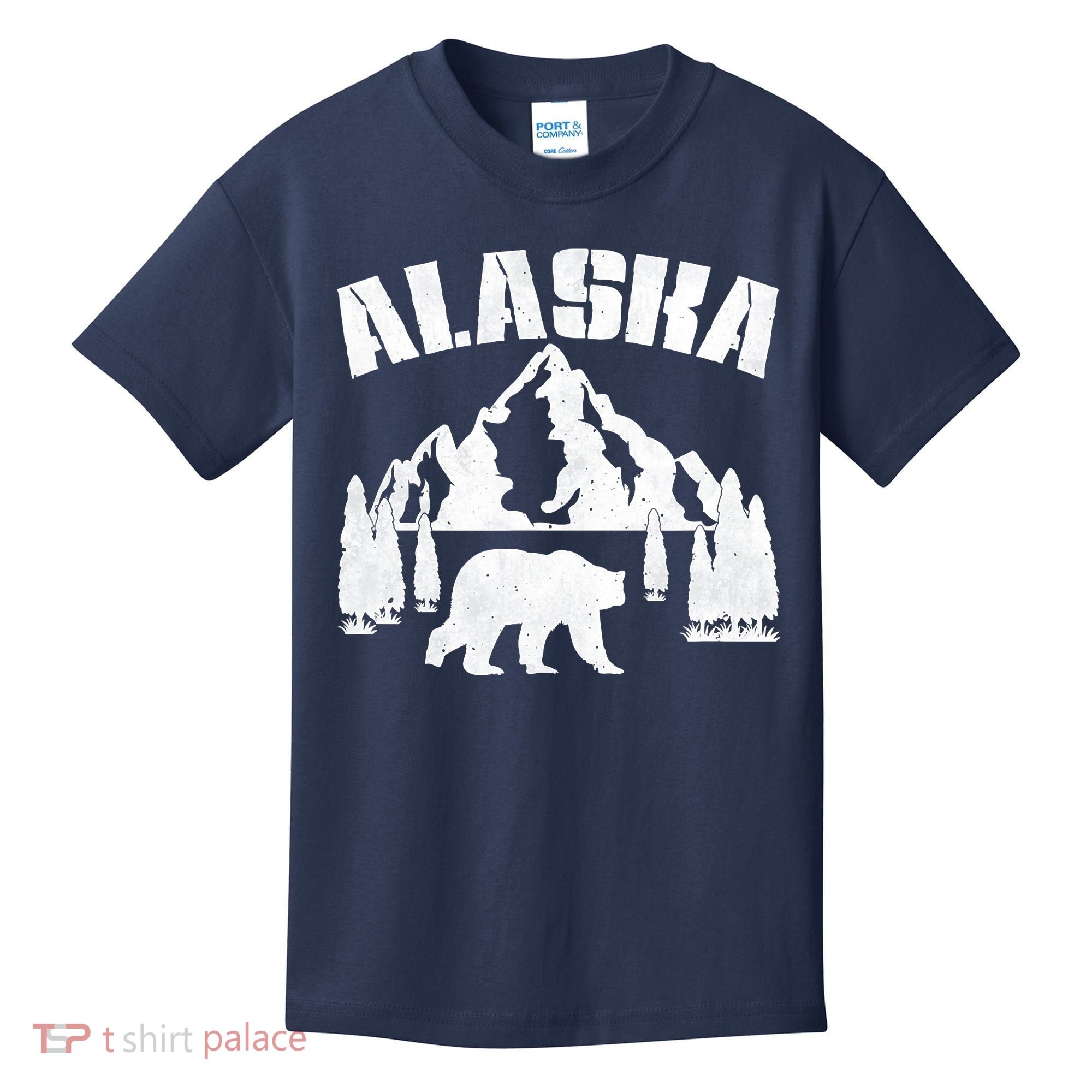 Alaska Mountains Forest Hunting Usa Kids T-Shirt