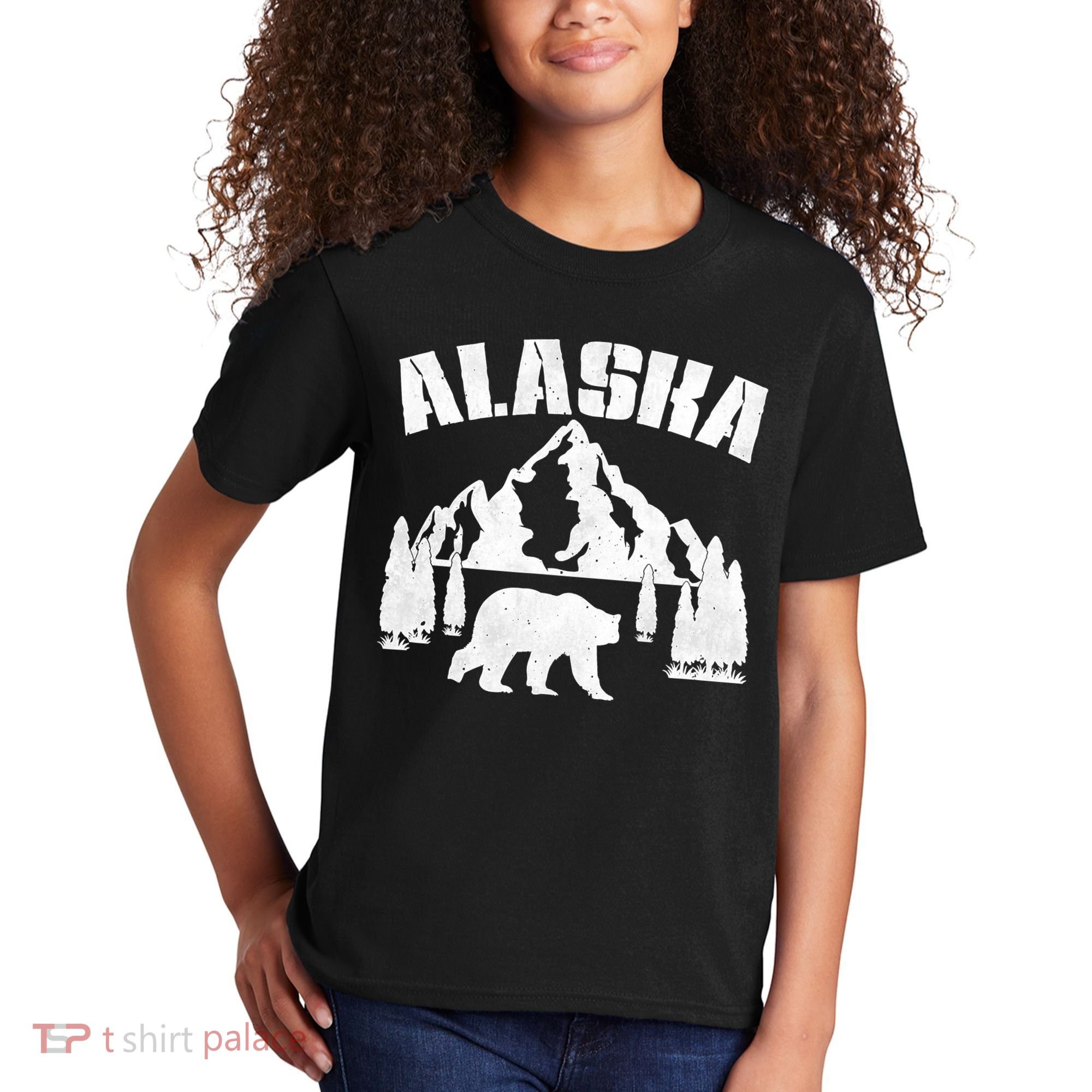 Alaska Mountains Forest Hunting Usa Kids T-Shirt