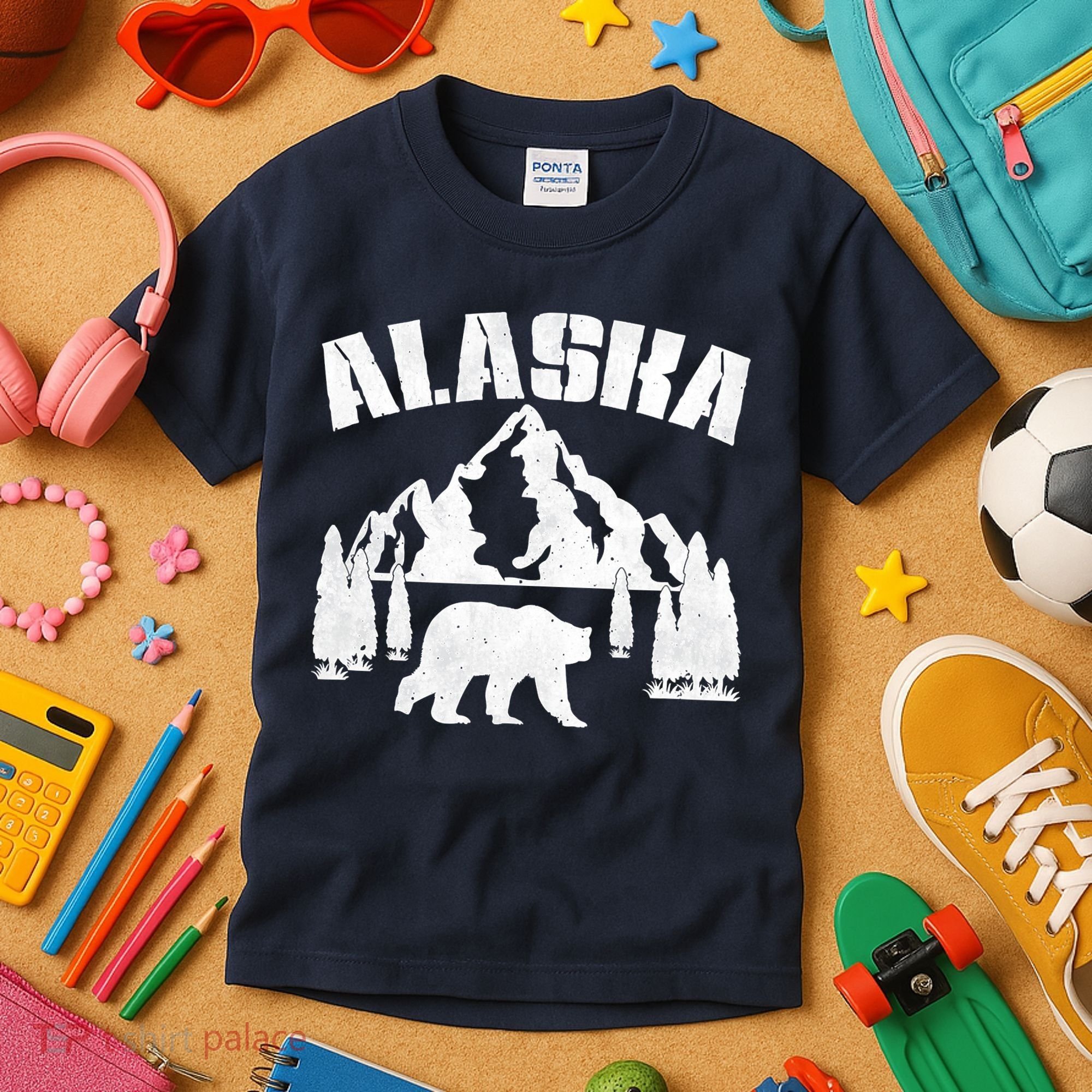 Alaska Mountains Forest Hunting Usa Kids T-Shirt