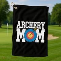 Archery Mom Funny Gift Golf Towel thumb 1