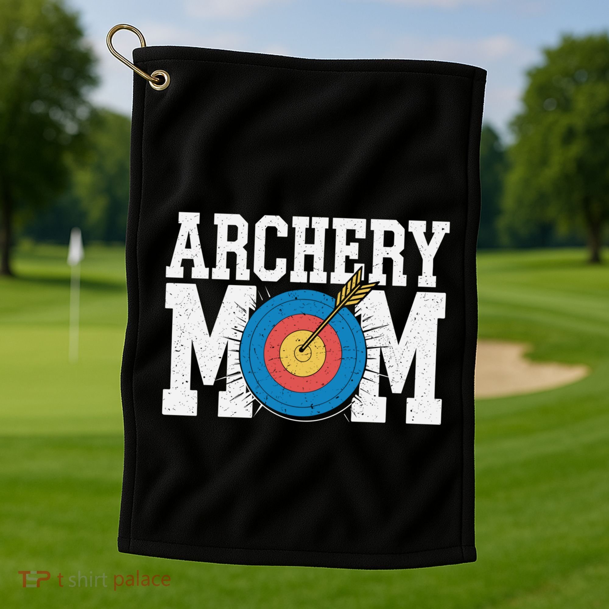 Archery Mom Funny Gift Golf Towel