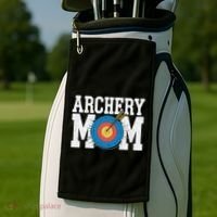 Archery Mom Funny Gift Golf Towel thumb 2