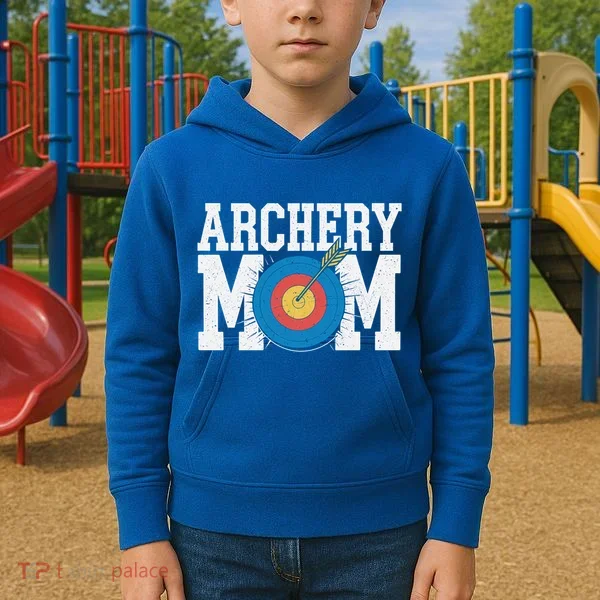 Archery Mom Funny Gift Kids Hoodie