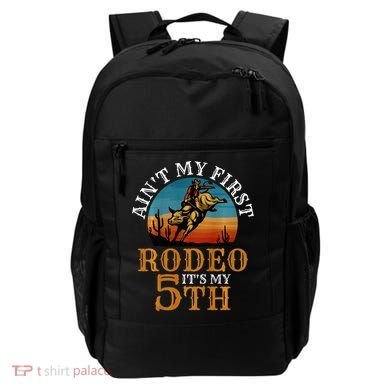 AinT My First Rodeo Bull Riding 5th Birthday Backpack