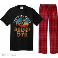 AinT My First Rodeo Bull Riding 5th Birthday Pajama Set thumb 0