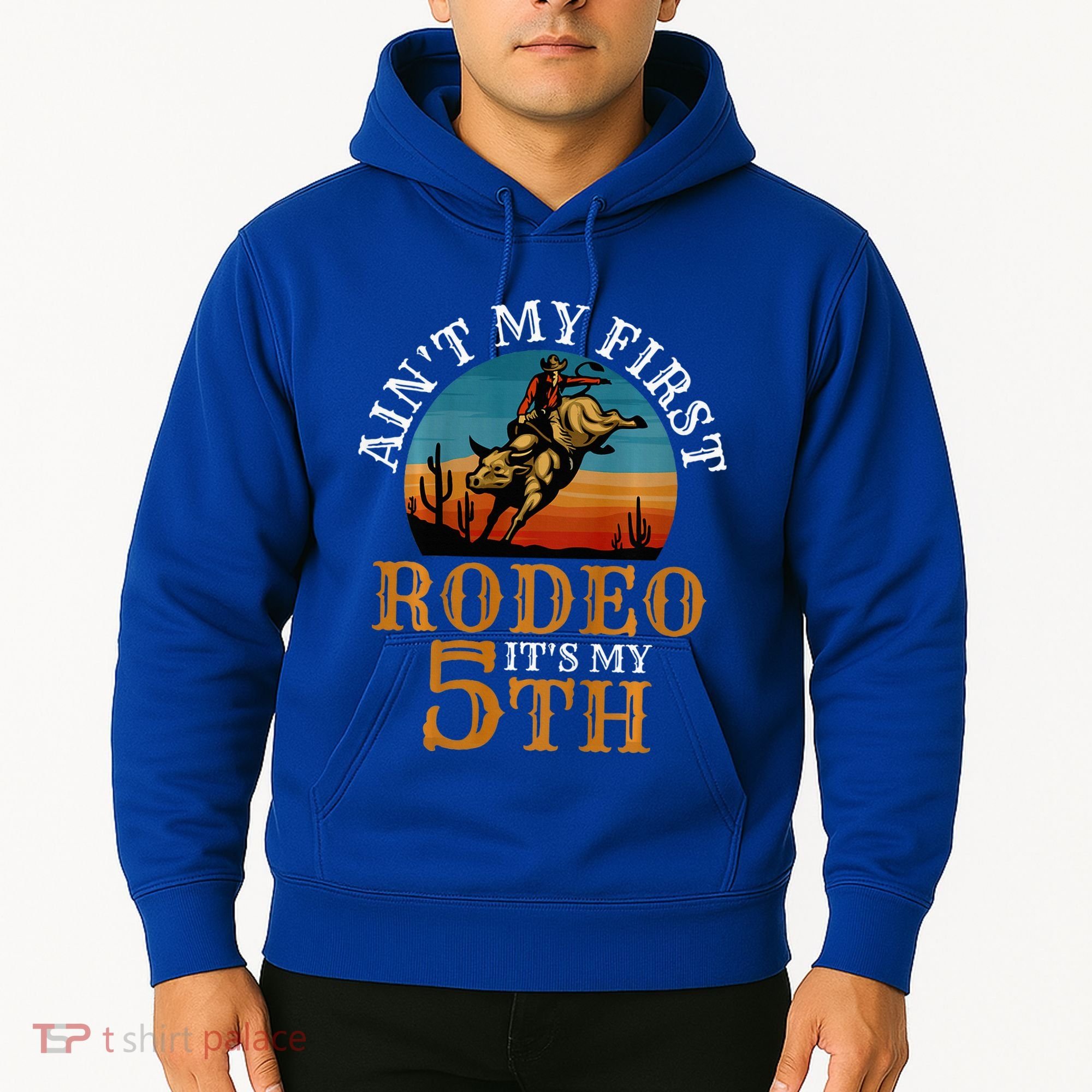 AinT My First Rodeo Bull Riding 5th Birthday Hoodie