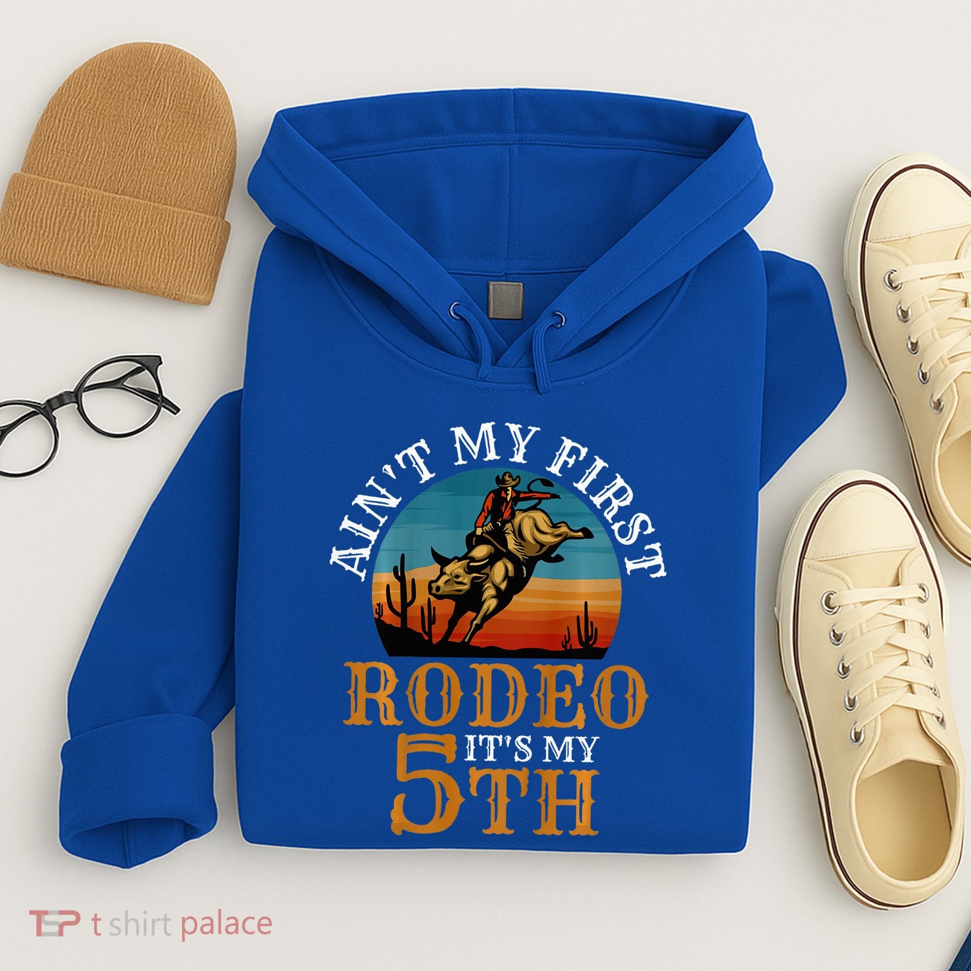 AinT My First Rodeo Bull Riding 5th Birthday Hoodie