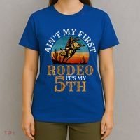 AinT My First Rodeo Bull Riding 5th Birthday T-Shirt thumb 4