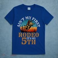 AinT My First Rodeo Bull Riding 5th Birthday T-Shirt thumb 5