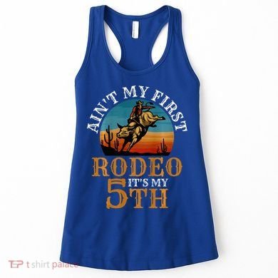AinT My First Rodeo Bull Riding 5th Birthday Women's Tank Top