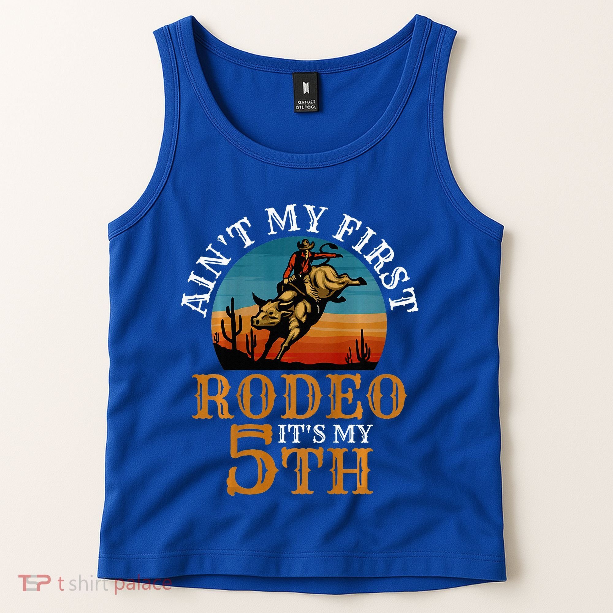 AinT My First Rodeo Bull Riding 5th Birthday Tank Top