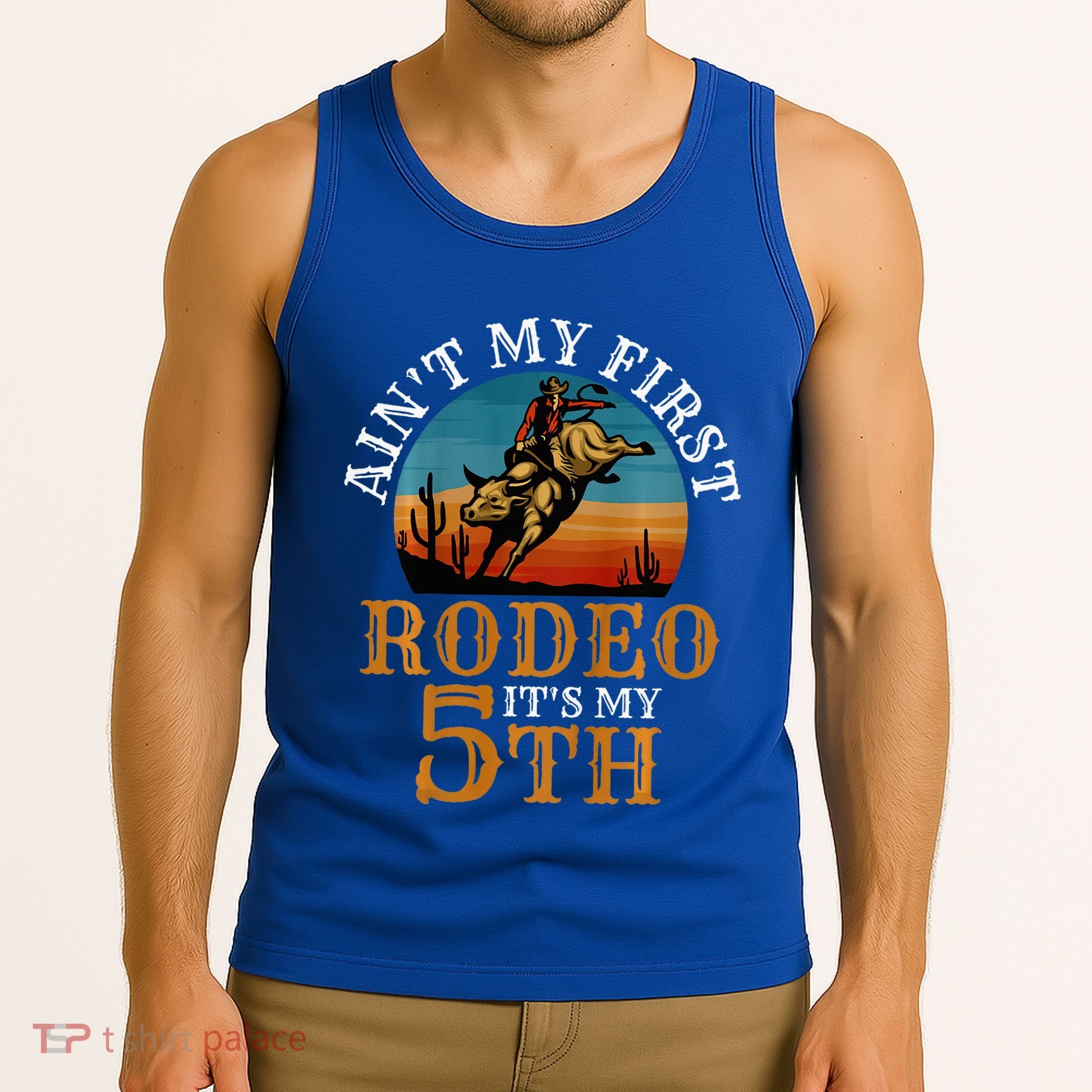 AinT My First Rodeo Bull Riding 5th Birthday Tank Top